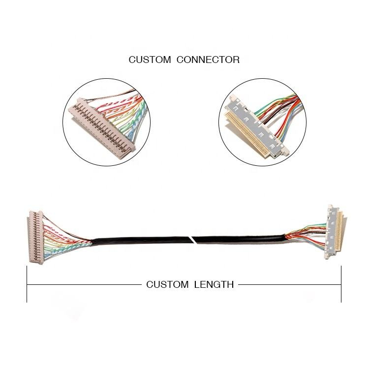 Hirose Shield Molex Micro Coaxial Lvds Cable Assembly