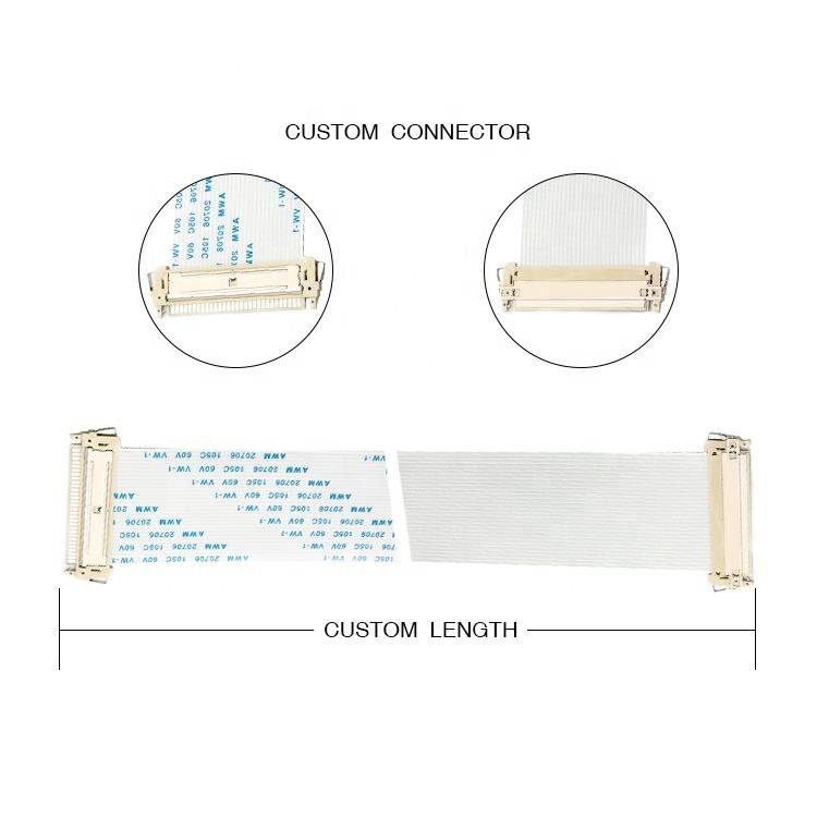 30 to 40 Pin Edp Cable FFC Double Eight Line