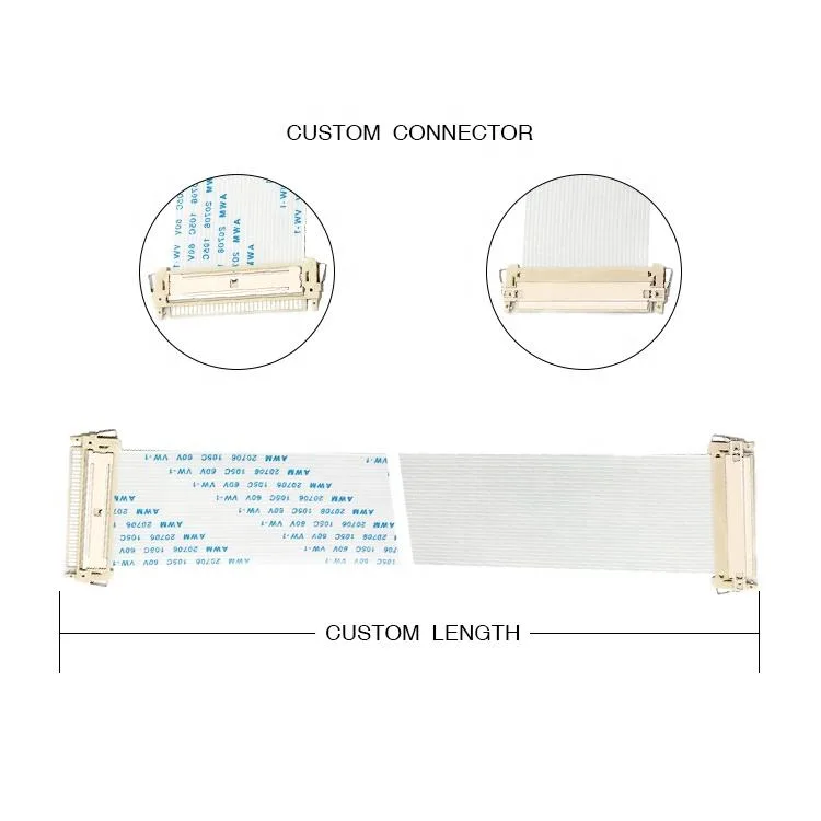 30 to 40 Pin Edp Cable FFC Double Eight Line