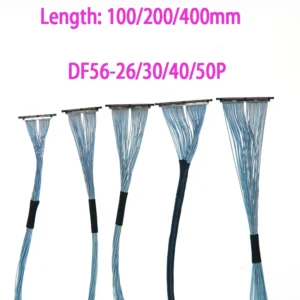 Custom DF56-26/30/40/50Pin Pre-Crimped Connector Cable, 100-400mm Length Lvds Cable Micro Coax Wire for Consumer Electronics
