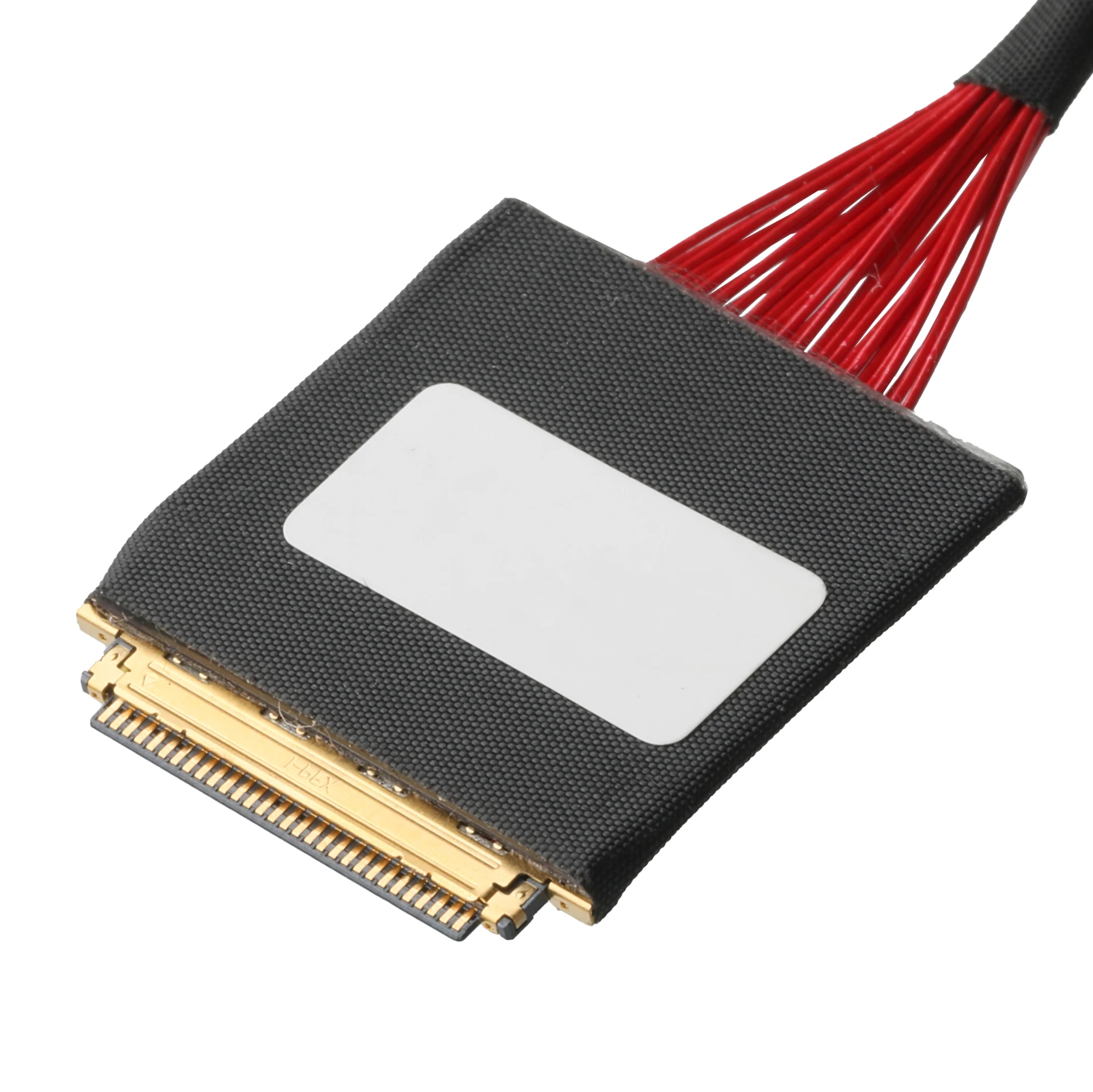 30-Pin to 50-Pin LVDS Cable-UL1354 36AWG Red Shielded micro coax cable Flat Flex Cable for Computer Applications - Image 3