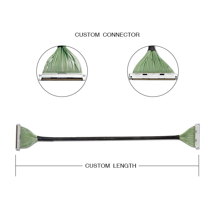 Micro Coaxial Cable DF80-40P-0.5SD LCD TV MICRO Coaxial Lvds Cable for Lcd Panel - Image 5